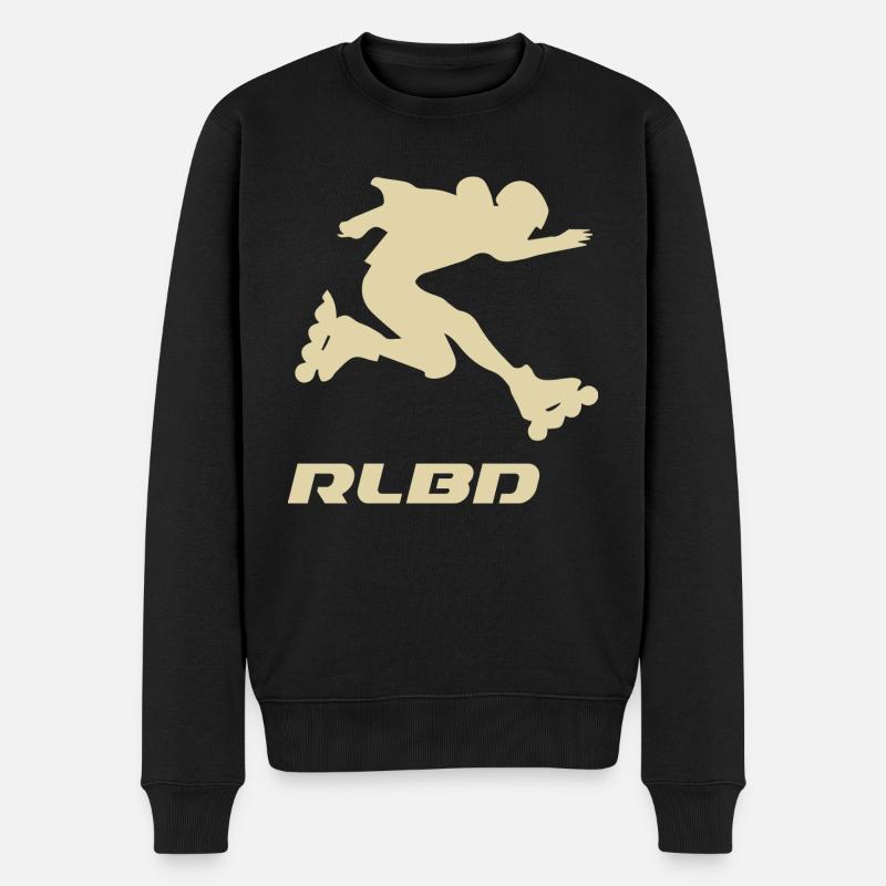 patineur saut Rollerblader lumière - Pull Premium bio Homme - noir