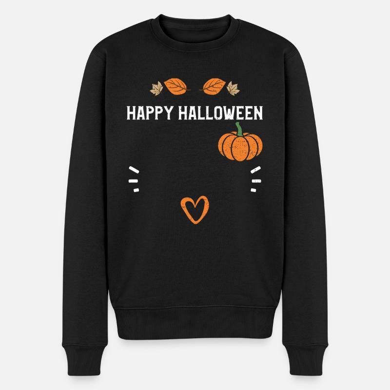 Joyeux Halloween - Citrouille - Pull Premium bio Homme - noir