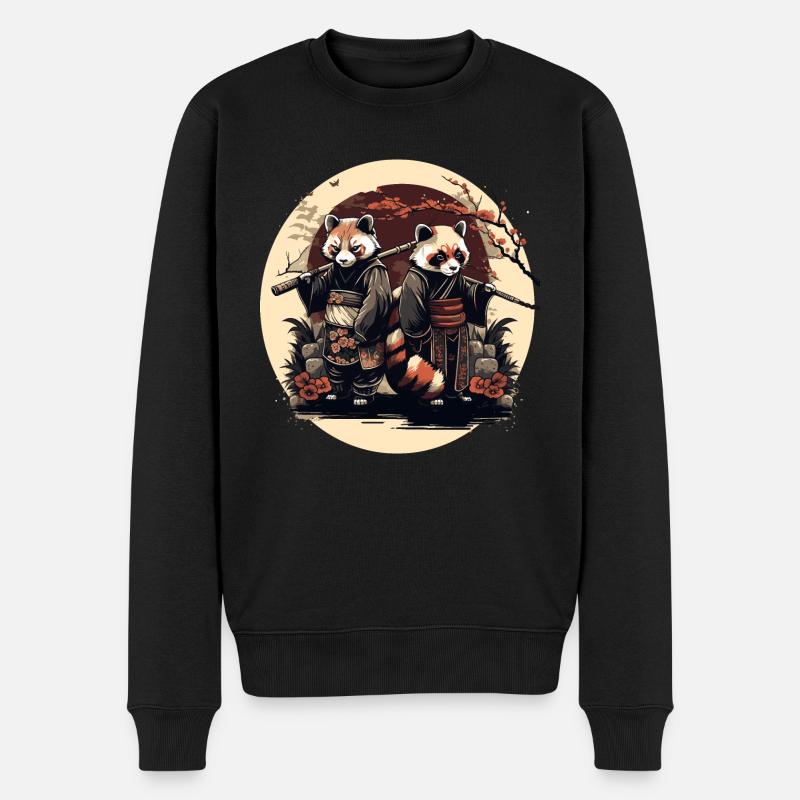 red panda 7 - Pull Premium bio Homme - noir