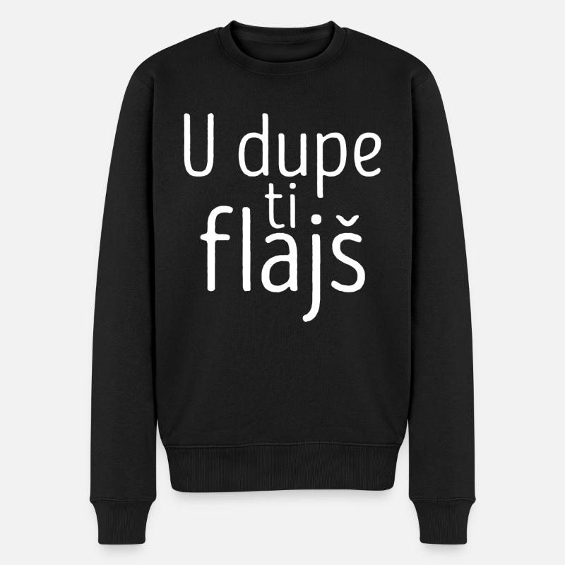 U dupe ti flajs - Männer Premium Bio Pullover - Schwarz
