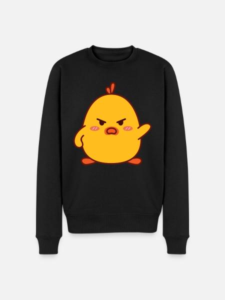 Angry Chicken - Männer Premium Bio Pullover - Schwarz