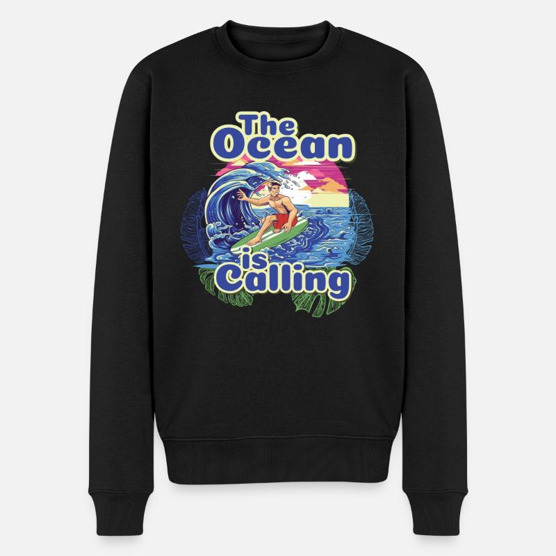 Conception de l’océan - Pull Premium bio Homme - noir