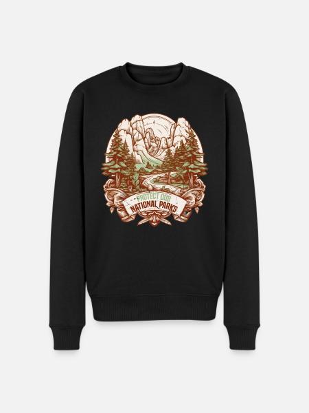 Protect our national parks - Men's Premium Organic Jumper - black