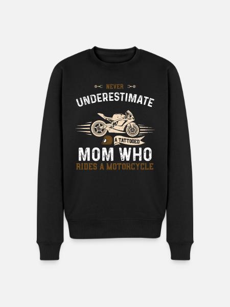 Never Underestimate A Tattooed M... - Männer Premium Bio Pullover - Schwarz