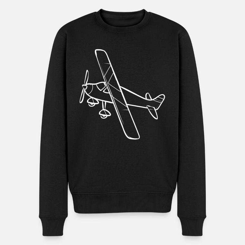Remote Controlled Airplane Model Airplane - Men's Premium Organic Jumper - black