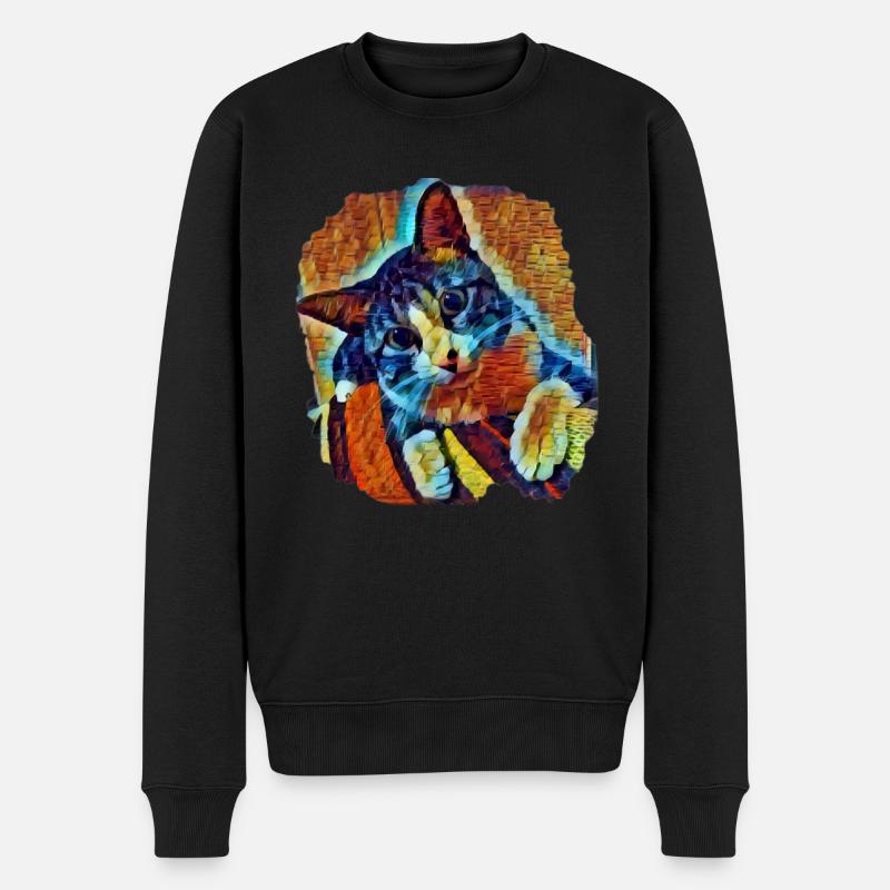 Lukas - Männer Premium Bio Pullover - Schwarz