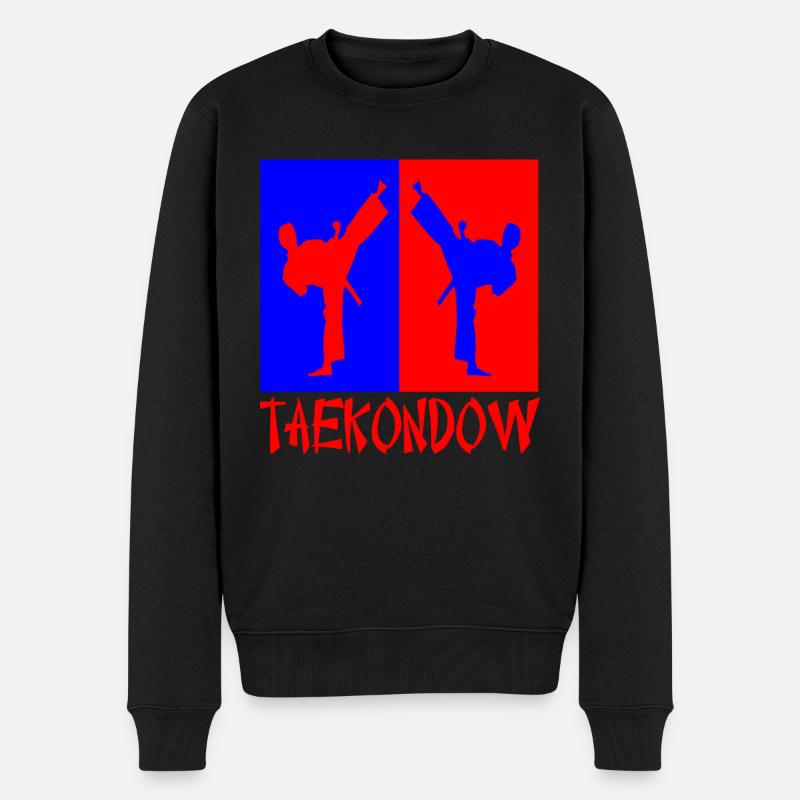 Tkd rouge et bleu - Pull Premium bio Homme - noir