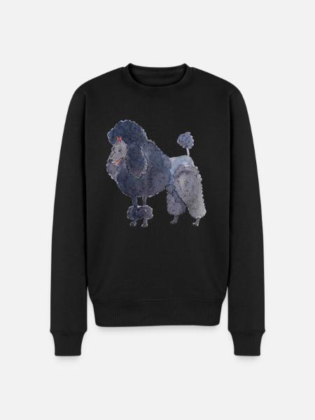 Poodle between - fun - Men's Premium Organic Jumper - black