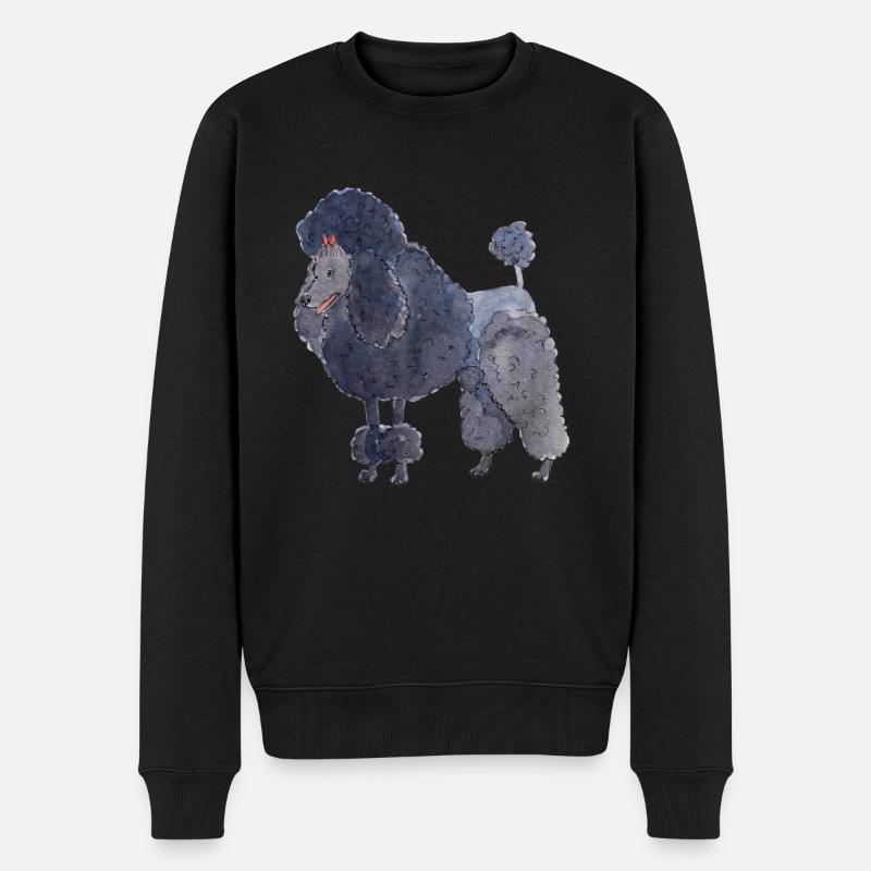 Caniche entre - amusant - Pull Premium bio Homme - noir