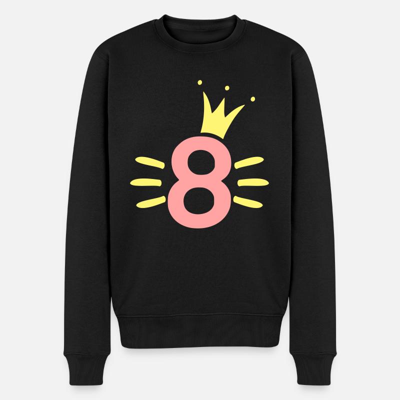 Couronne du 8e anniversaire - Pull Premium bio Homme - noir