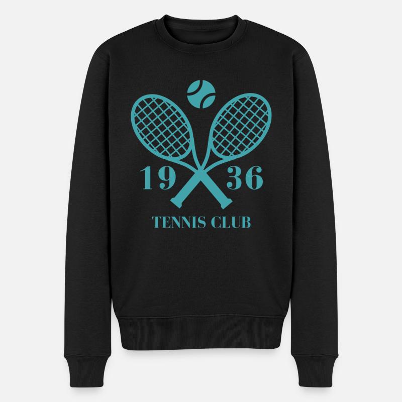 1936 Tennisclub - Männer Premium Bio Pullover - Schwarz