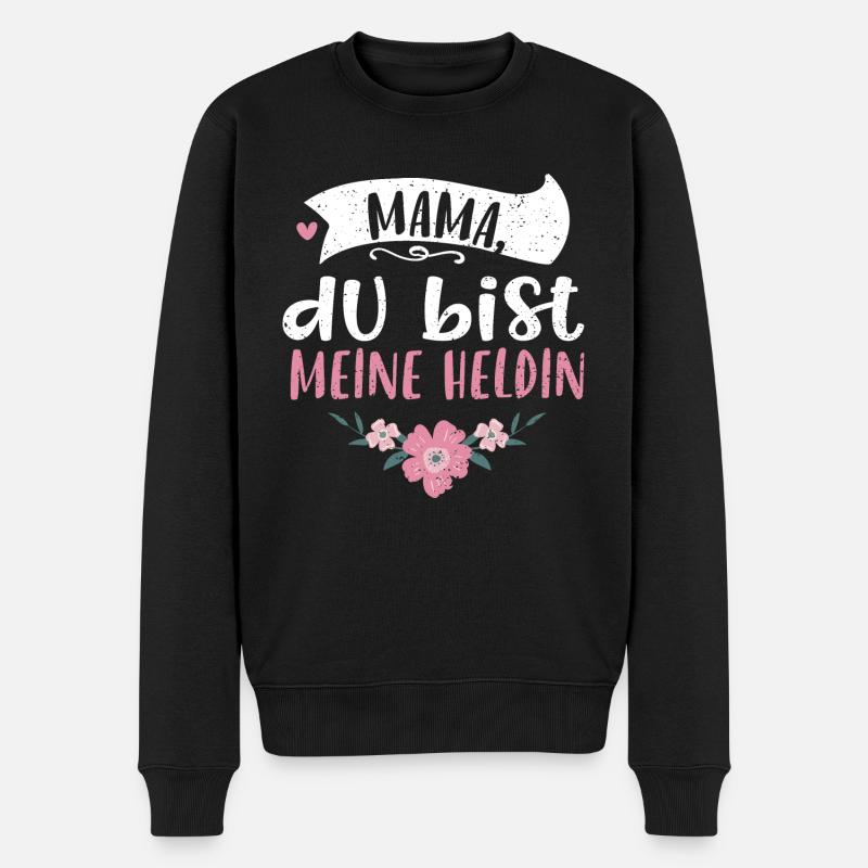 Maman, tu es mon héroïne - Pull Premium bio Homme - noir