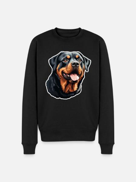 Rottweilerkopf - Men's Premium Organic Jumper - black