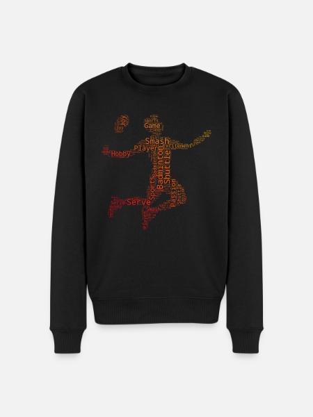 Badminton Players Men Squash Women - Men's Premium Organic Jumper - black