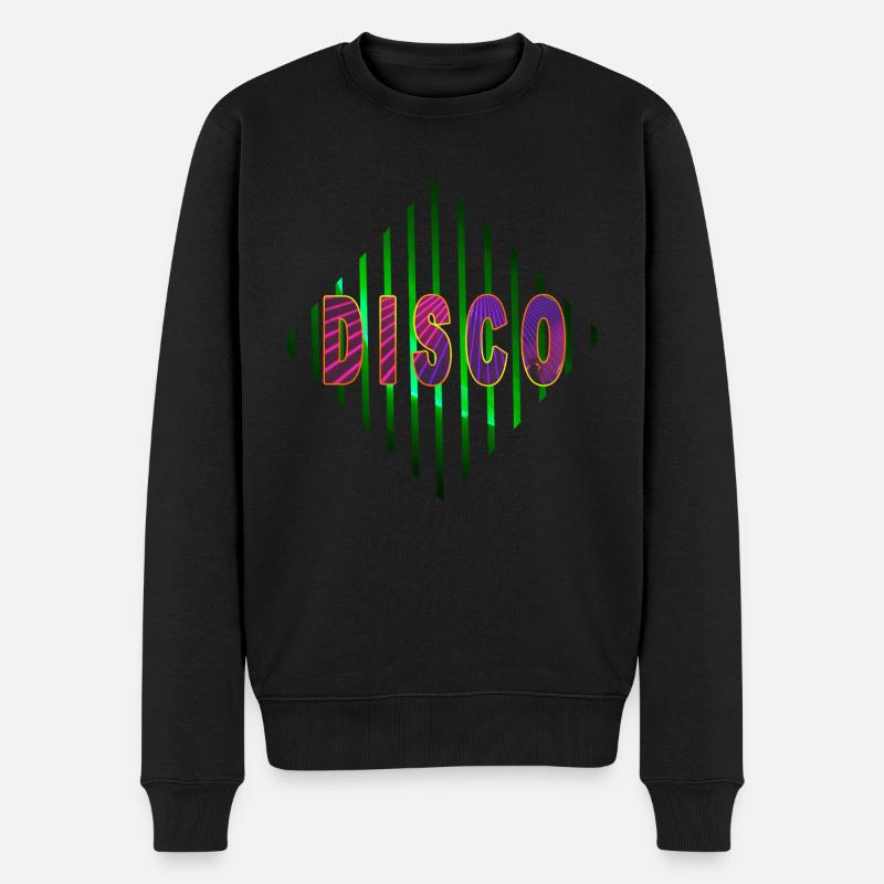 DISKO - Männer Premium Bio Pullover - Schwarz