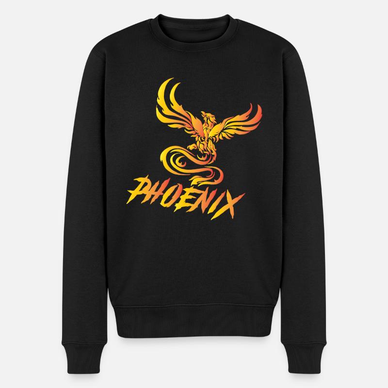 phoenix - Männer Premium Bio Pullover - Schwarz
