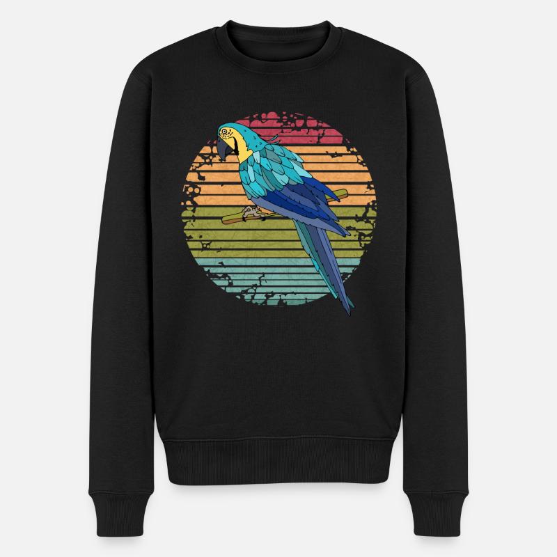 Vogel - Männer Premium Bio Pullover - Schwarz