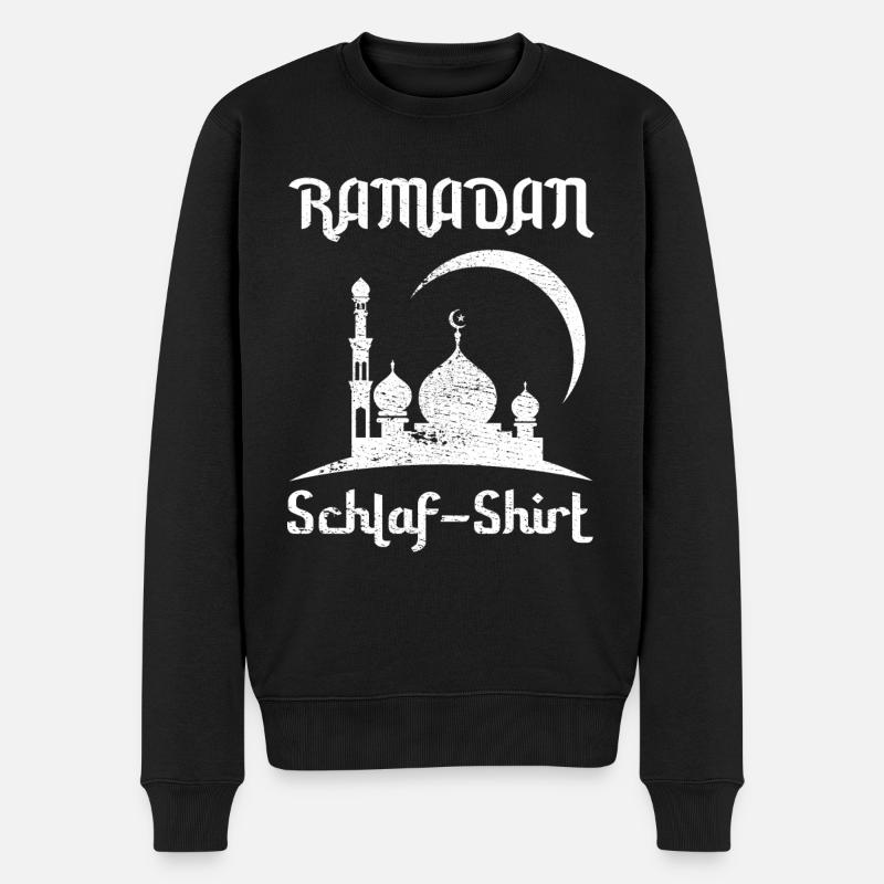 Ramadan schlafen Schlaf Pyjama Geschenk - Männer Premium Bio Pullover - Schwarz