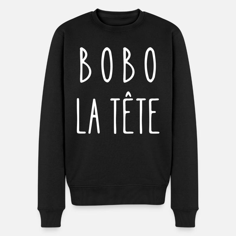 bobo la tête - Pull Premium bio Homme - noir
