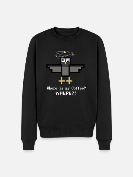 Coffee Dove - Men's Premium Organic Jumper - black