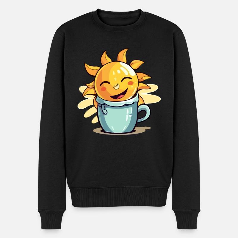 Morgensonne - Männer Premium Bio Pullover - Schwarz