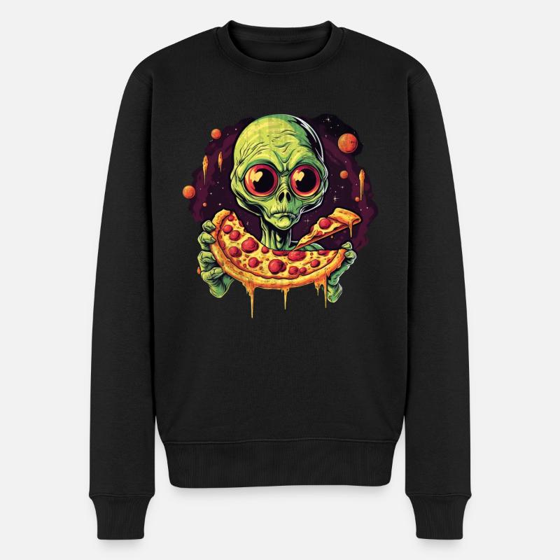 Pizza Alien - Pull Premium bio Homme - noir