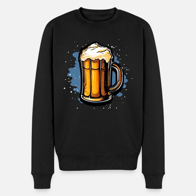Bier - Männer Premium Bio Pullover - Schwarz