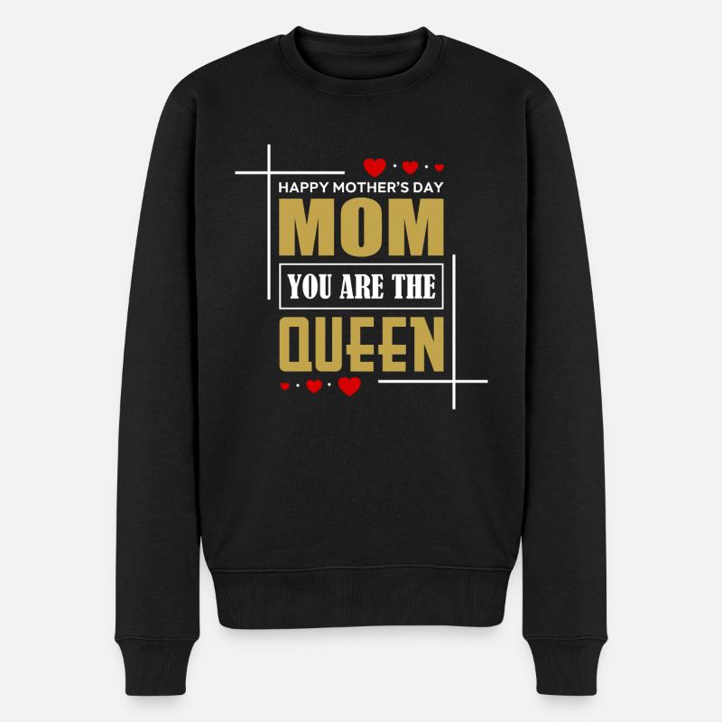 Happy Mothers Day - Männer Premium Bio Pullover - Schwarz