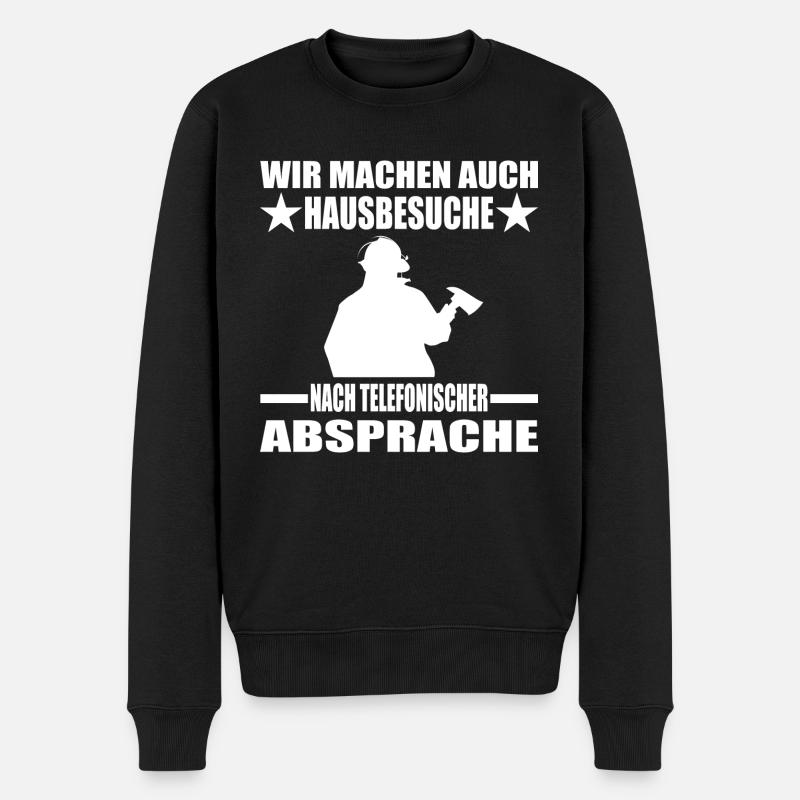 Feuerwehr - Männer Premium Bio Pullover - Schwarz