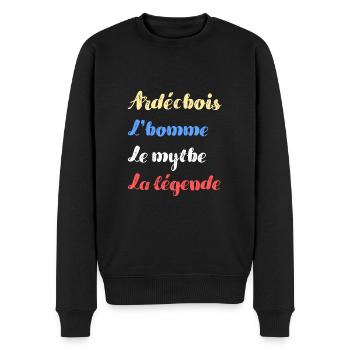 ardechois homme mythe legende humour ardeche homme - Pull Premium bio Homme - noir - Devant - Nico (187cm)