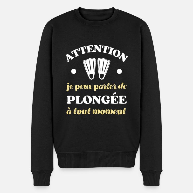 parler de plongée humour plongeur humoristique - Pull Premium bio Homme - noir