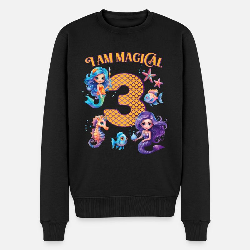 Mermaid Anniversaire 3 ans - Pull Premium bio Homme - noir