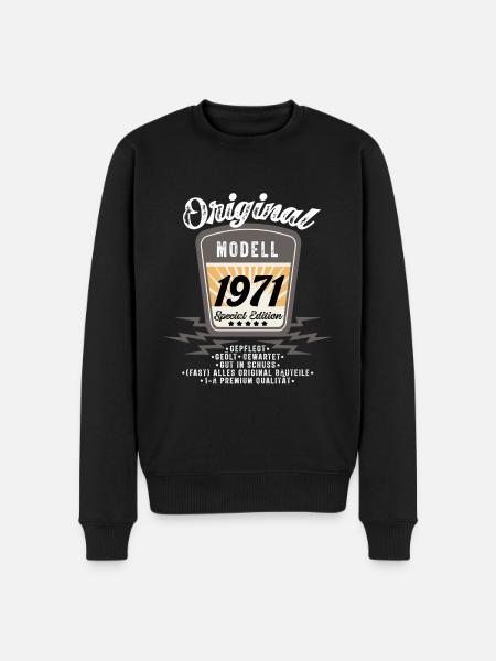 Modell 1971 - Männer Premium Bio Pullover - Schwarz