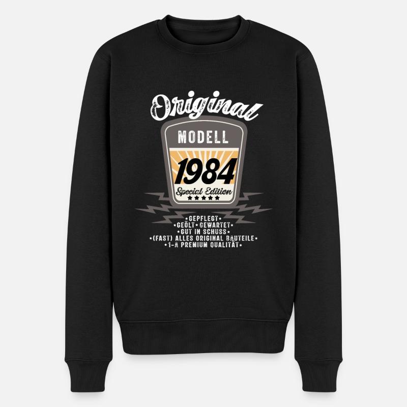 Modell 1984 - Männer Premium Bio Pullover - Schwarz