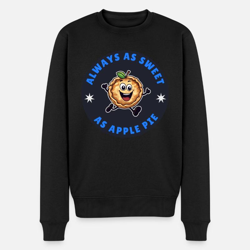 süß wie Apfelkuchen - Männer Premium Bio Pullover - Schwarz