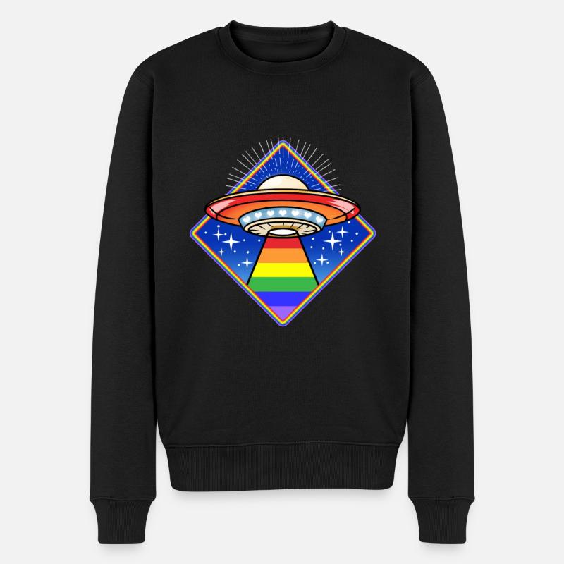 Gay Pride Ufo - Pull Premium bio Homme - noir