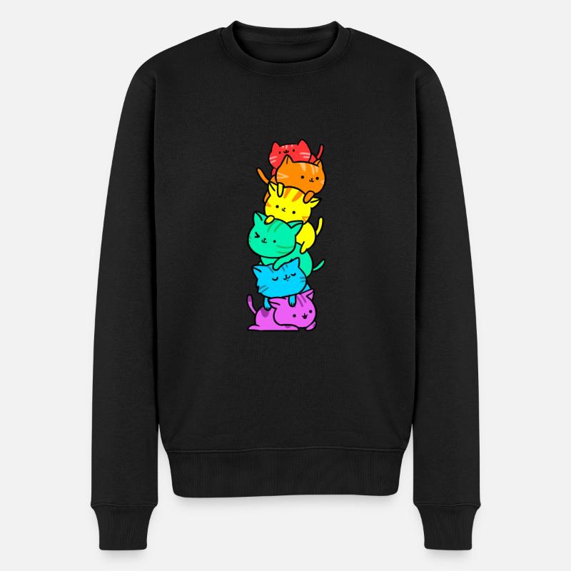 Chats Gay Pride - Pull Premium bio Homme - noir