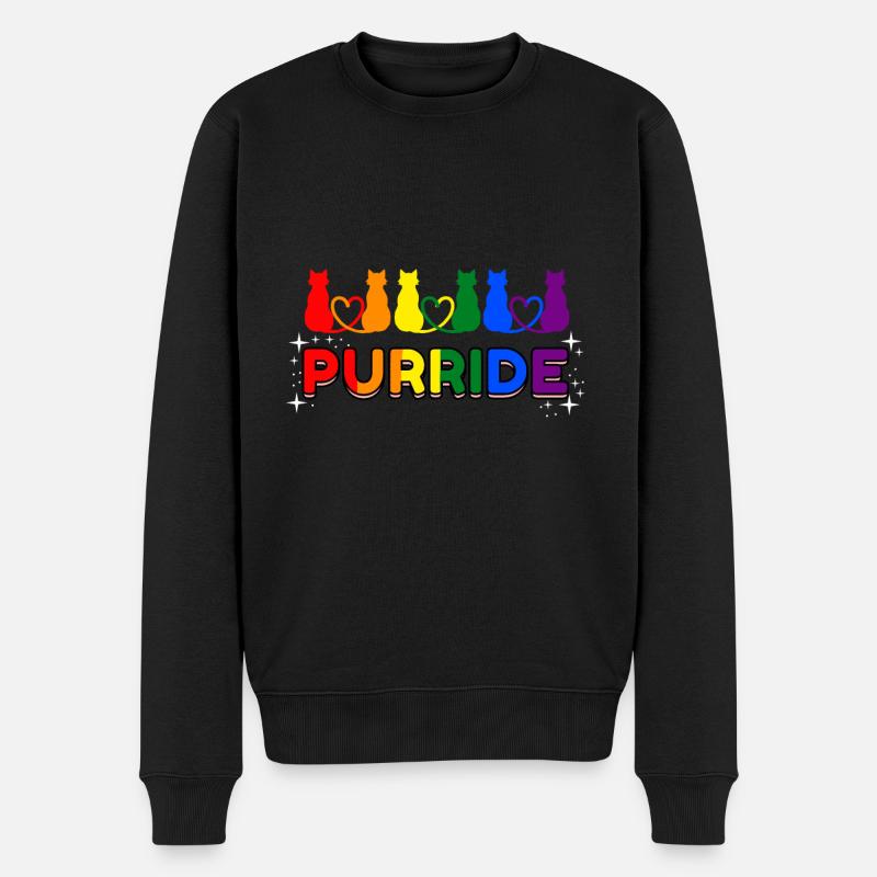 Chats LGBT Purride - Pull Premium bio Homme - noir