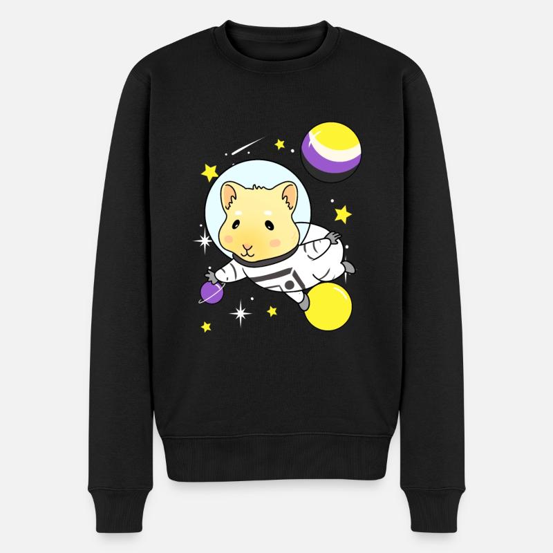 Nichtbinäres Meerschweinchen Nonbinary Pride - Männer Premium Bio Pullover - Schwarz
