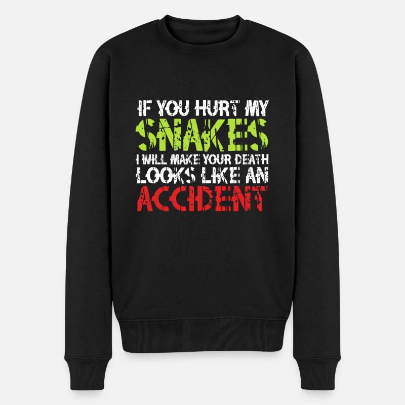 Serpents mère serpent reptile ne blesse pas mon serpent - Pull Premium bio Homme - noir