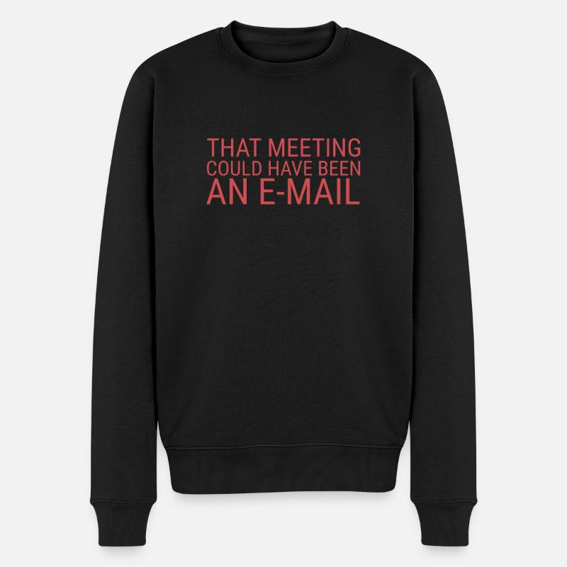 "Project Manager Meeting | Project Manager" - Männer Premium Bio Pullover - Schwarz