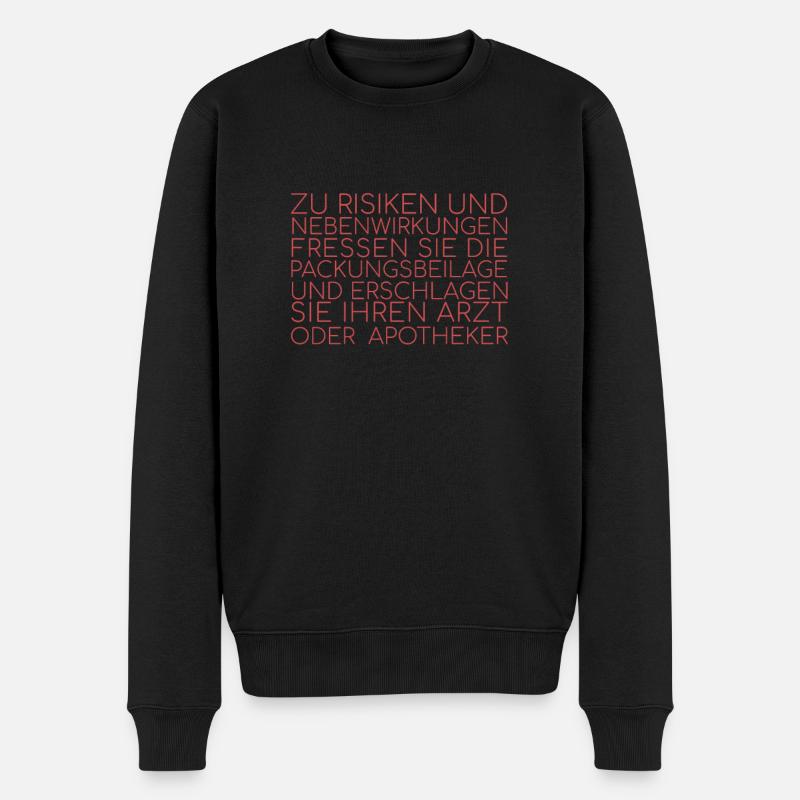 "Apotheke Risiken Nebenwirkung | Apotheke" - Männer Premium Bio Pullover - Schwarz