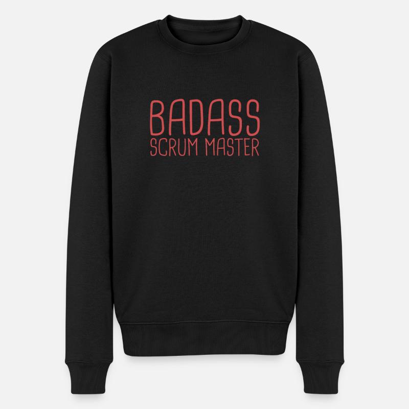 "Scrum Master Badass | " Scrum Master"" - Men's Premium Organic Jumper - black