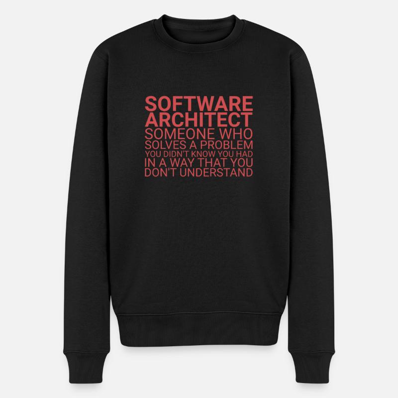 "Software Architect Problem |Software Architektur" - Männer Premium Bio Pullover - Schwarz