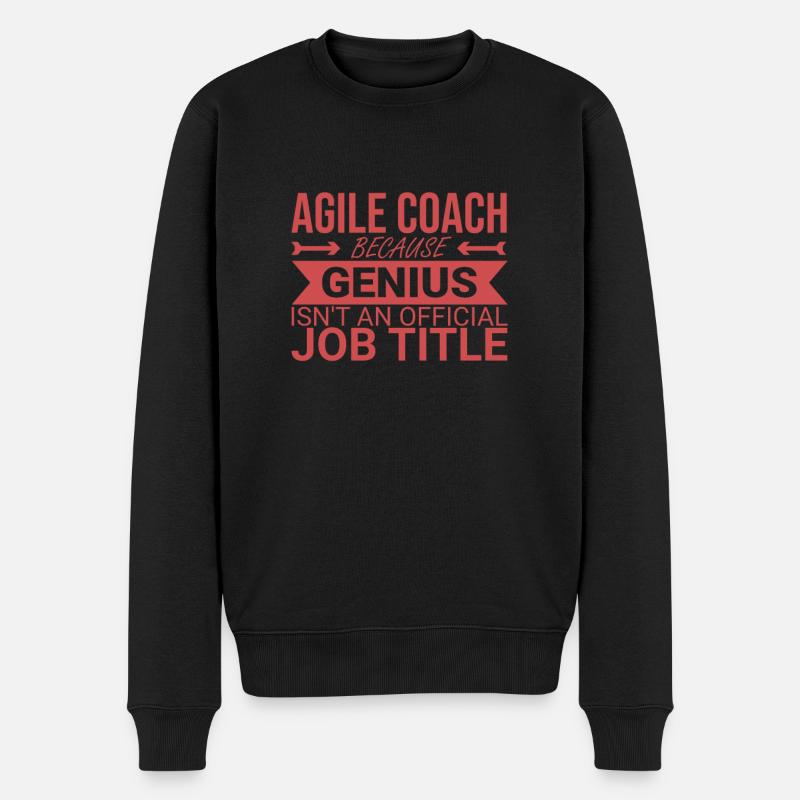 "Agile Coach Genius | Agile" - Männer Premium Bio Pullover - Schwarz