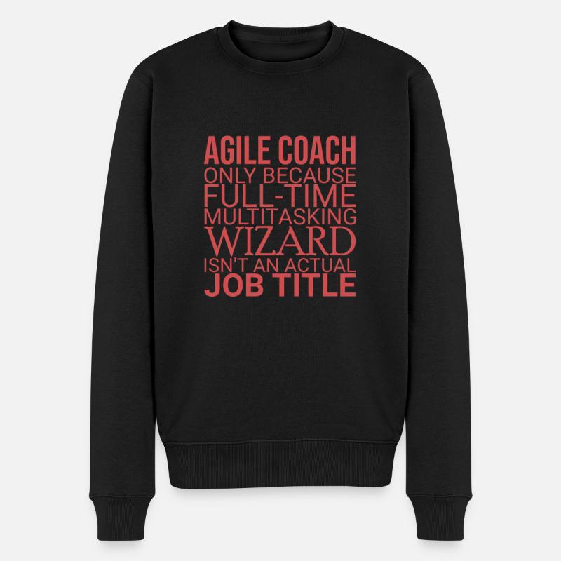 « Agile Coach Wizard | Agile » - Pull Premium bio Homme - noir