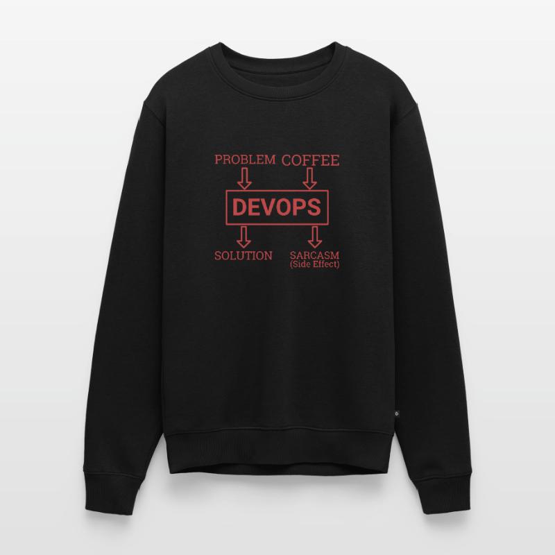 "DevOps Sarcasm | Softwareentwicklung" Männer Premium Bio Pullover