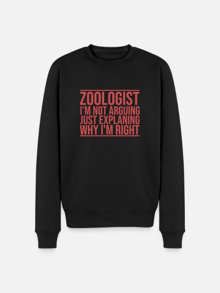 "Zoologist Arguing | Zoology" - Men's Premium Organic Jumper - black