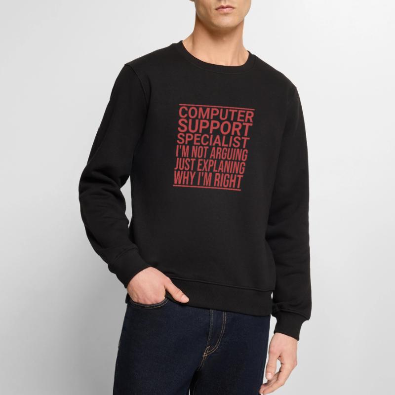 Computer Support Specialist Arguing | IT Support" Men's Premium Organic Jumper