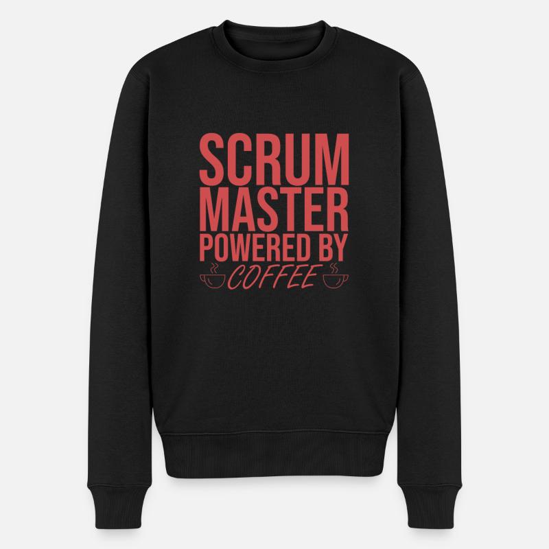 "Scrum Master Coffee | " Scrum Master"" - Men's Premium Organic Jumper - black